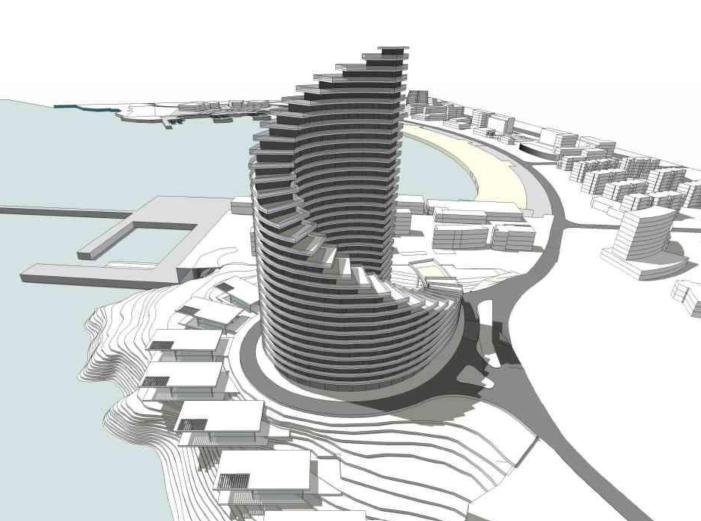 高层酒店方案设计CAD资料下载-[山东]威海华海酒店建筑概念方案设计文本
