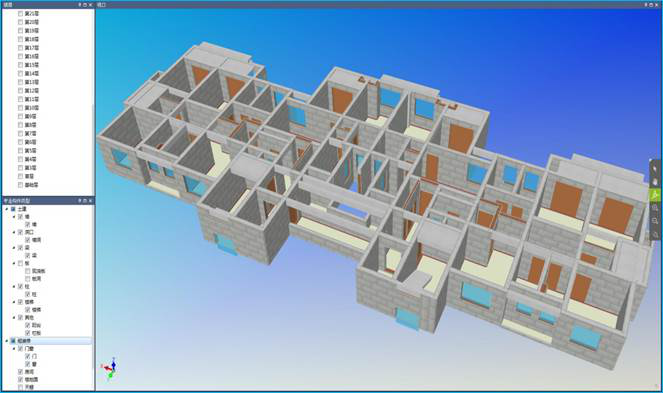 [江苏]城市综合体项目-结构BIM排砖应用-楼层模型