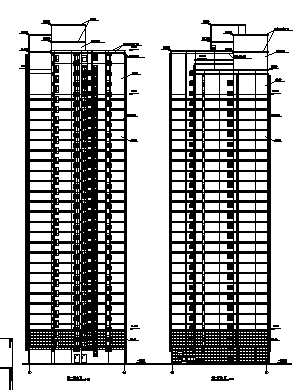 高层塔式商场住宅建筑施工图