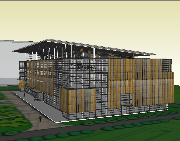 指挥中心监理细则资料下载-某新区建设指挥中心建筑模型设计