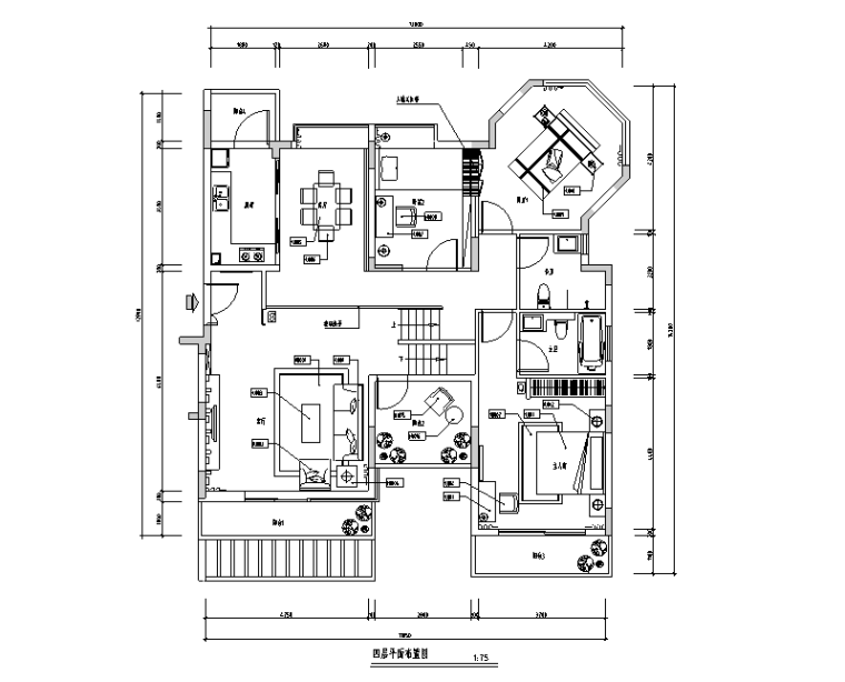 黑白色调LOFT资料下载-黑白色调住宅设计施工图（附效果图）
