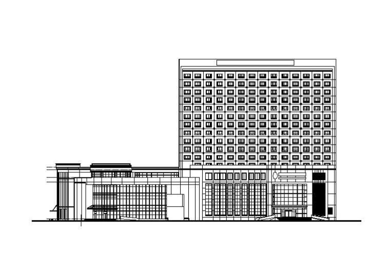 商业酒店建筑施工图资料下载-开原某酒店建筑施工图