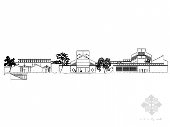 [合集]3套多层现代风格博物馆建筑施工图-3套多层现代风格博物馆建筑李立面图