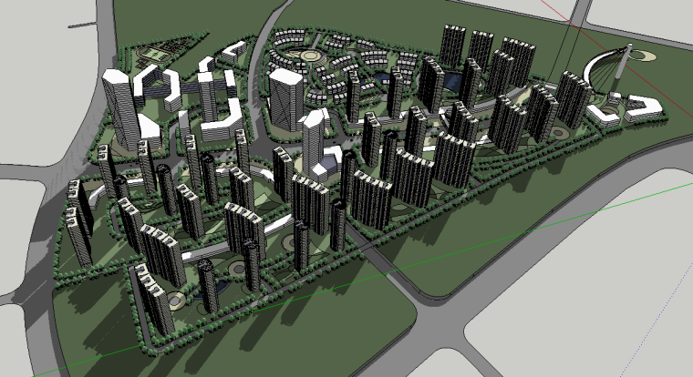 现代高层居住区规划设计SU模型-微信截图_20181026173223