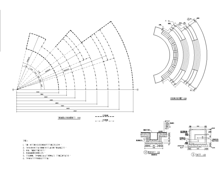 某公园全套景观施工图 A-8 水池