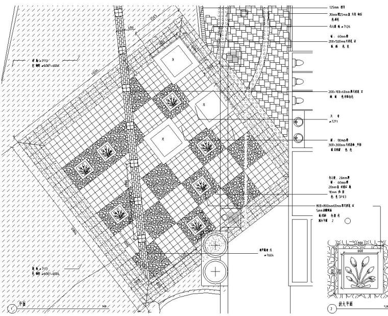 [山东]信合商城居住区全套景观施工图设计（包含CAD+200个）-铺装设计一