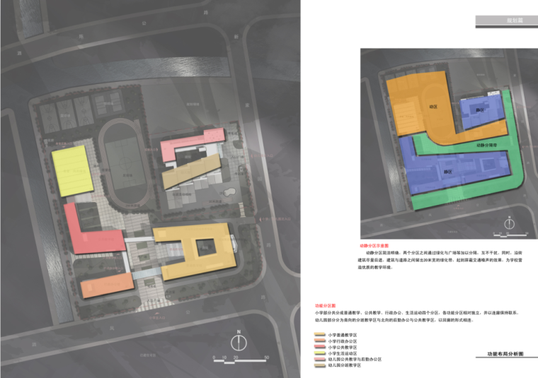 松江小学建筑设计资料全套-功能布局分析图