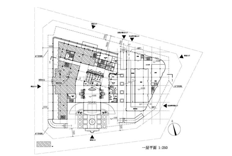 新生堂医院建筑设计方案文本（CAD+SU+文本）-一层平面图