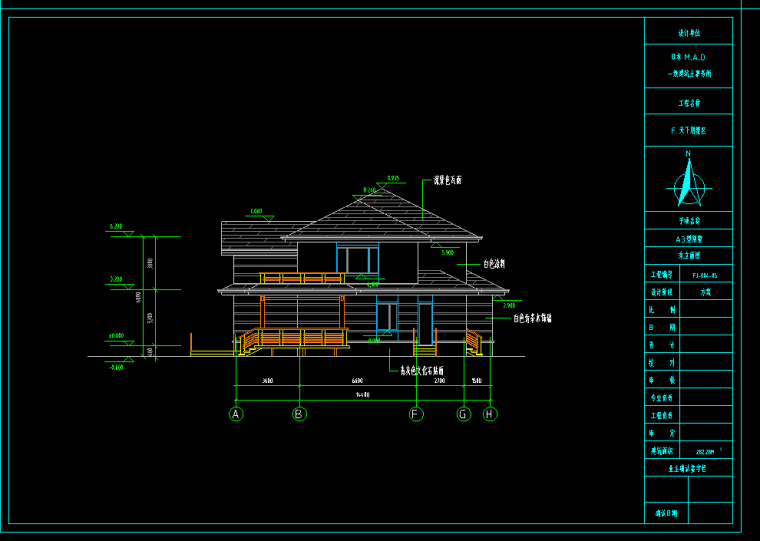 别墅设计建筑方案资料下载-2层独栋别墅建筑方案设计（包含CAD）