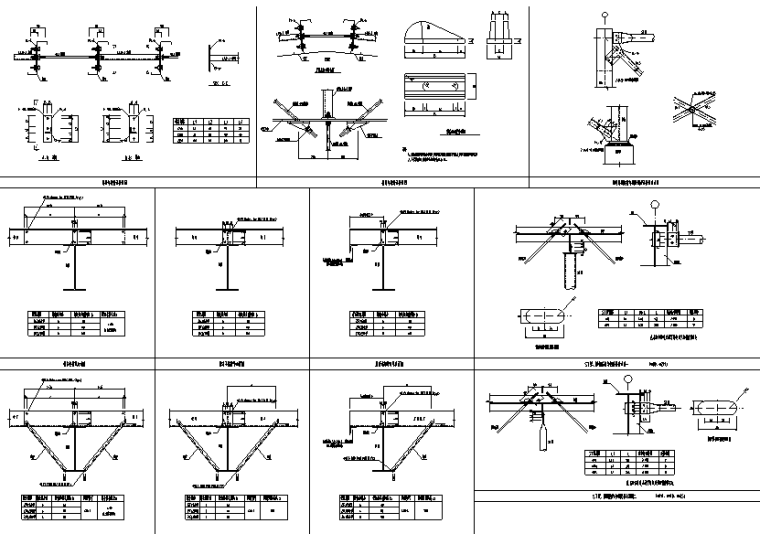 18米跨钢结构屋架详图资料下载-钢结构链接节点详图