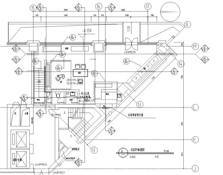 北京市开放式办公空间装饰资料下载-竹叶青北京论道生活馆室内装修完整竣工图