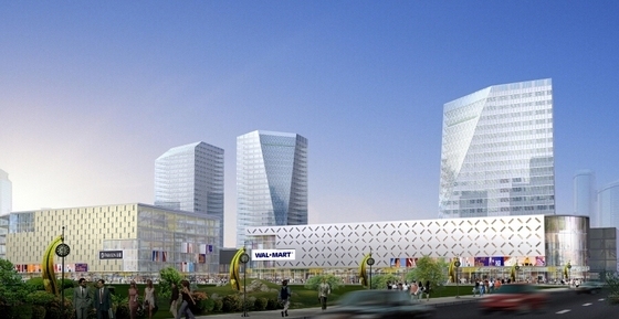 [上海]大型知名商业购物中心建筑设计方案文本-大型知名商业购物中心建筑设计效果图