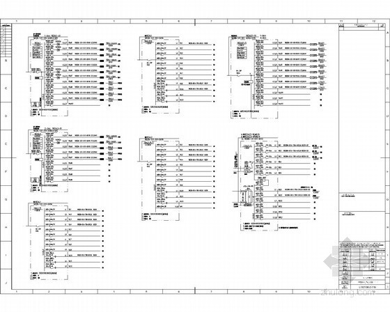[湖南]五星级酒店强弱电施工图104张（新火规 甲级设计院）-照明配电箱接线图 