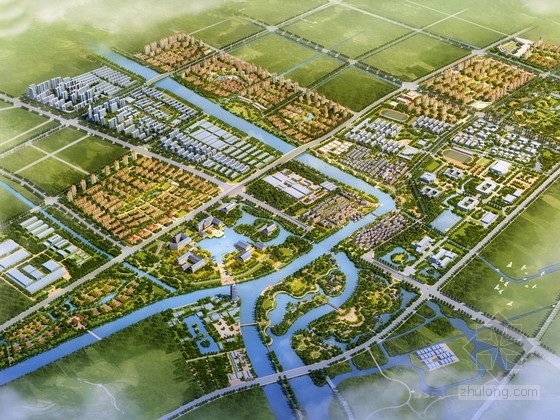 文化古镇规划设计资料下载-[扬州]古运河畔文化古镇景观规划设计方案