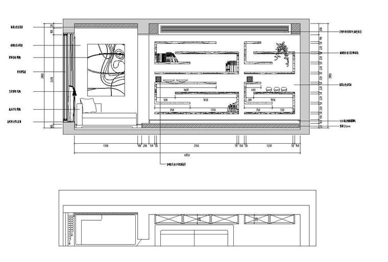 公园道阁楼完整室内施工图设计-立面图一