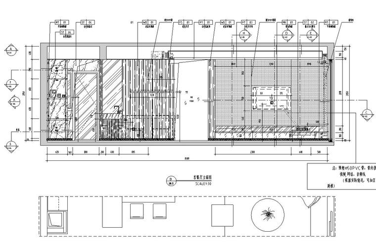 现代简约风格样板房效果图-施工图-立面图一