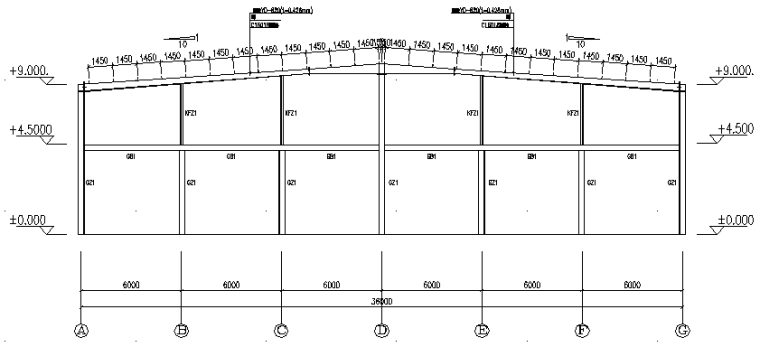 混凝土框架结构祥图CAD资料下载-南昌钢框架结构工程施工图（CAD，7张）