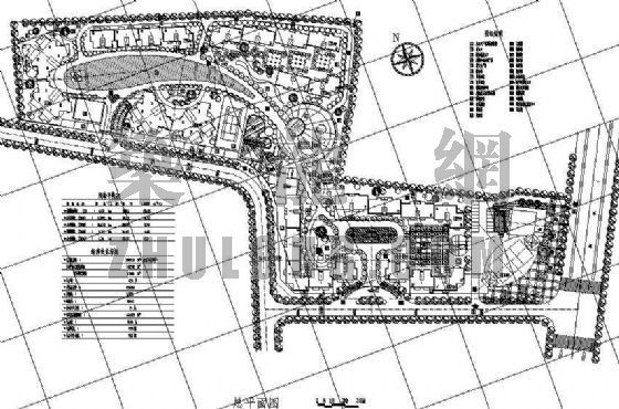 住宅小区设计总平面图资料下载-住宅区规划总平面图