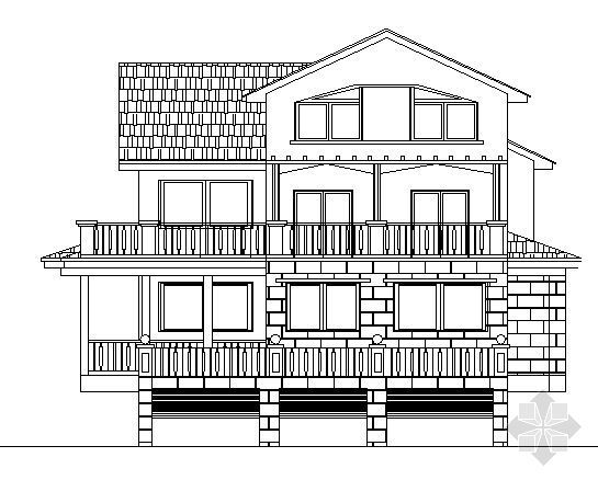 三层别墅CAD整套图纸资料下载-三层小别墅图纸