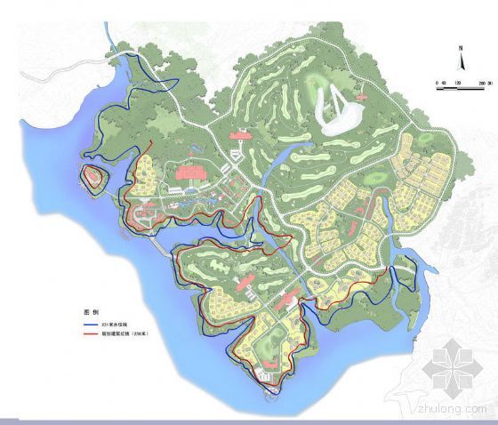 莱芜雪野湖度假村概念性规划方案全套图