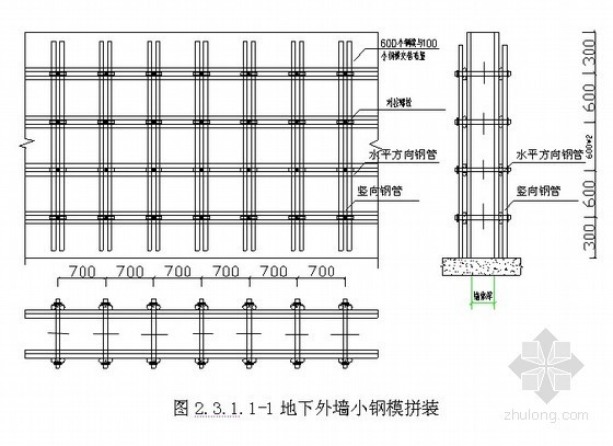 基础导墙技术交底资料下载-[北京]安置房地下墙体小钢模板安装技术交底