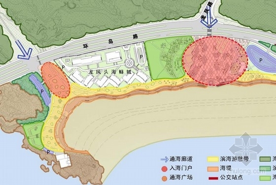 海滨城市景观方案资料下载-[福建]滨海城市海滨浴场景观规划设计方案