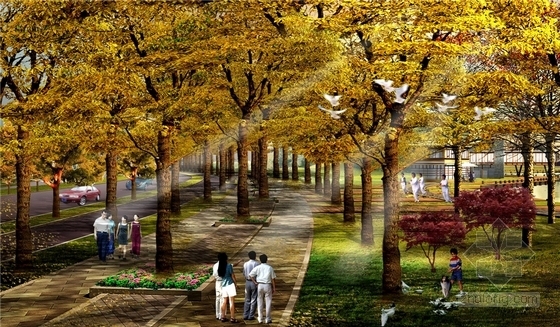 [安徽]滨水风景区综合性城市公园修建性规划详细设计方案-景观效果图