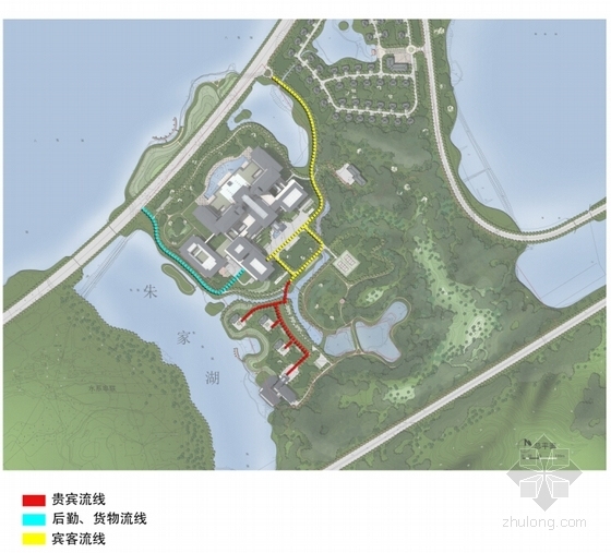 [江苏]新中式多层游客接待中心建筑设计方案文本-新中式多层游客接待中心建筑分析图