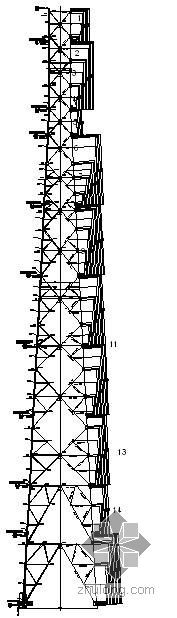 18米铁塔基坑图资料下载-某50米铁塔图纸