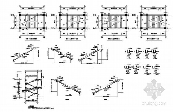 高层钢结构楼梯详图资料下载-某钢结构厂房楼梯构造详图