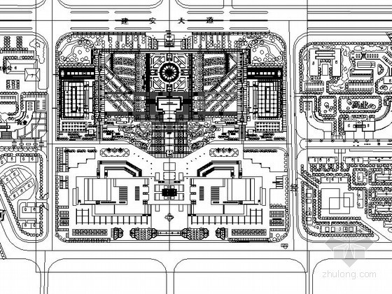 公园主入口CAD资料下载-[许昌]某公园主入口广场景观设计施工图