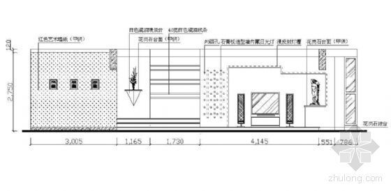 家装立面图块资料下载-电视墙立面图块1