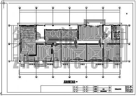 地暖设计CAD图纸资料下载-办公楼地暖设计