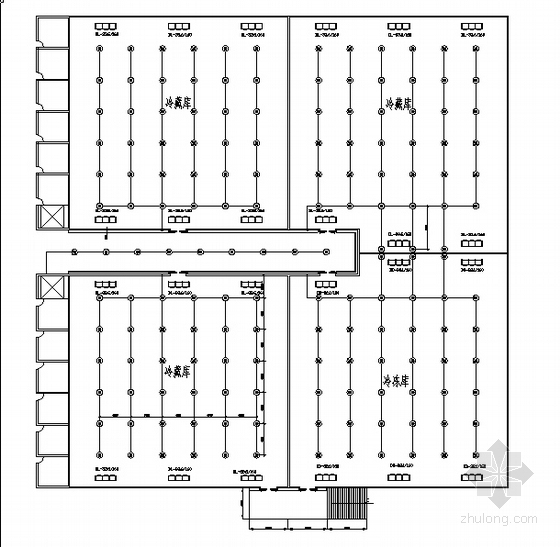 冷库电气工程资料下载-3仟吨冷冻冷藏库照明图