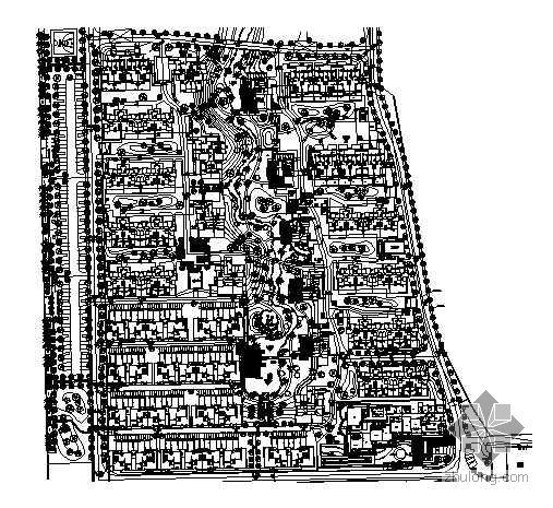 景观总图放线图CAD资料下载-某小区景观总图