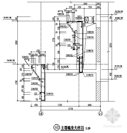 住宅楼宝塔节点构造详图- 