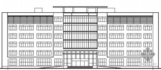 六层砌体结构办公楼资料下载-某六层办公楼建筑方案图