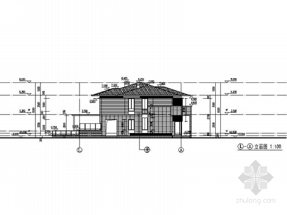 [上海]现代风格别墅群规划及单体建筑施工图（知名设计院 480余张）-现代风格别墅群规划及单体建筑立面图