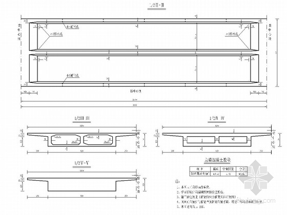 30m跨径连续框架高架桥全套设计图（100余张）-主梁构造图（中跨） 