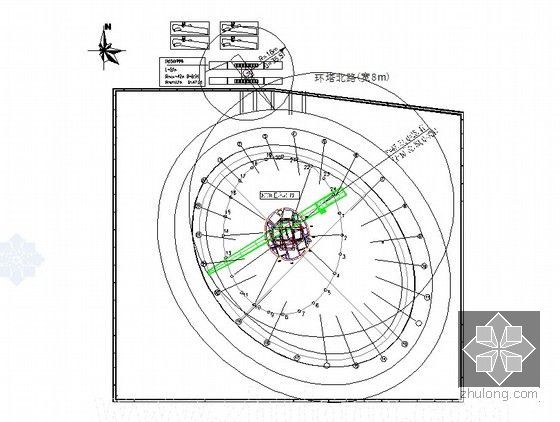 [广州]610m电视塔钢结构安装施工组织设计（鲁班奖，砼核心筒和钢结构外筒） -第四阶段施工总平面布置图