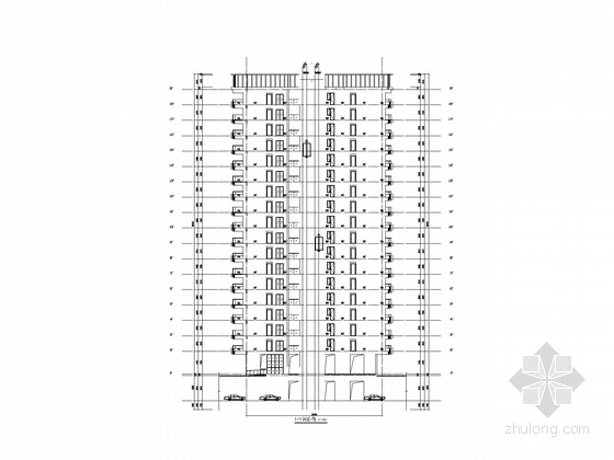 [海南]现代风格住宅区规划及单体设计方案文本(含CAD 216图纸)-住宅区剖面图