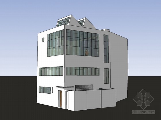 工业风工作室模型资料下载-奥泽方工作室SketchUp建筑模型
