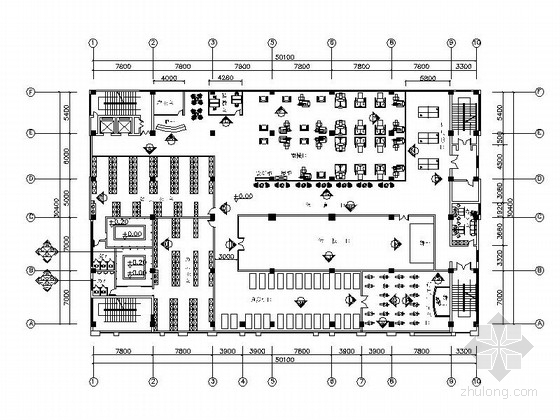 100平米室内设计图资料下载-[原创]1600平米高档健身会所室内设计CAD施工图