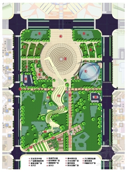 [河南]城市广场景观规划设计方案-方案二