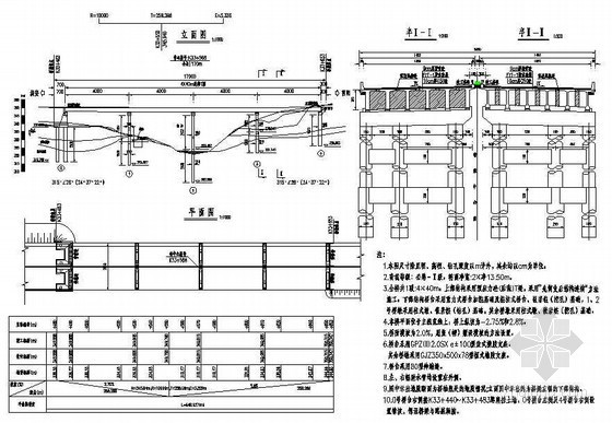 混凝土梁钢筋布置资料下载-预应力钢筋混凝土T梁桥型总体布置节点详图设计