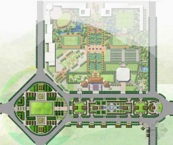 西安汉溪湖公园设计资料下载-西安森林公园概念性设计方案