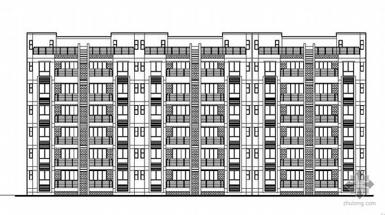 6层居住楼户型平面图资料下载-成都某6+1户型住宅楼建初方案