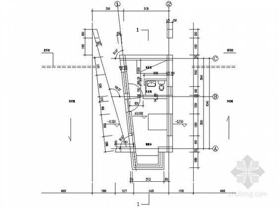 某住宅小区大门建筑施工图- 