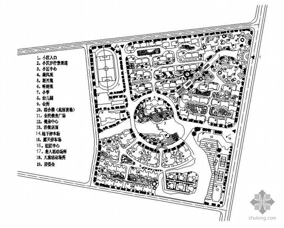 房建总平水电计算资料下载-某小区景观规划总平