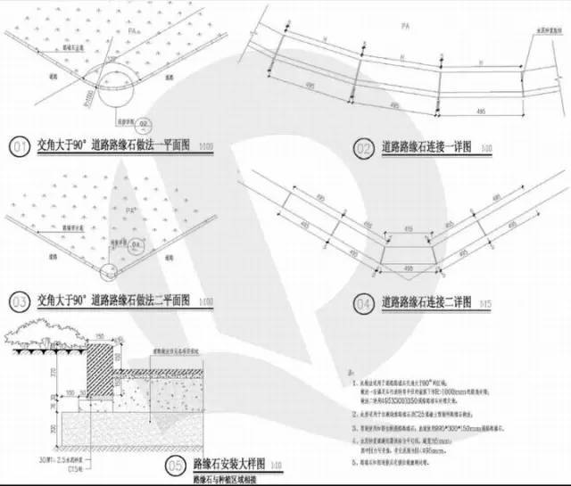 干货！恒大园林景观施工图标准（铺装、截水沟、景观亭、栈道）_54